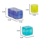 Klocki magnetyczne konstrukcyjne świecące elementy figury 3D 64 el.