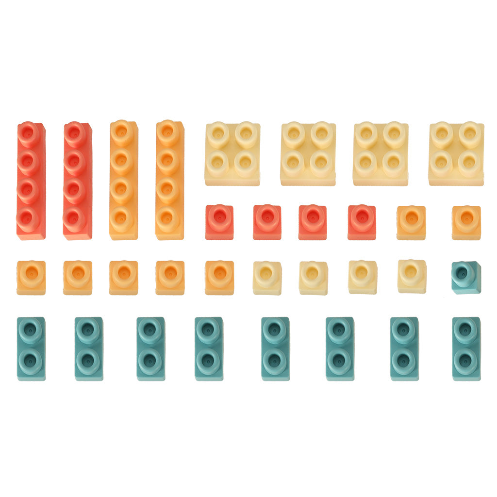 Klocki konstrukcyjne zestaw w wózku pojemniku z pokrywą 32el.