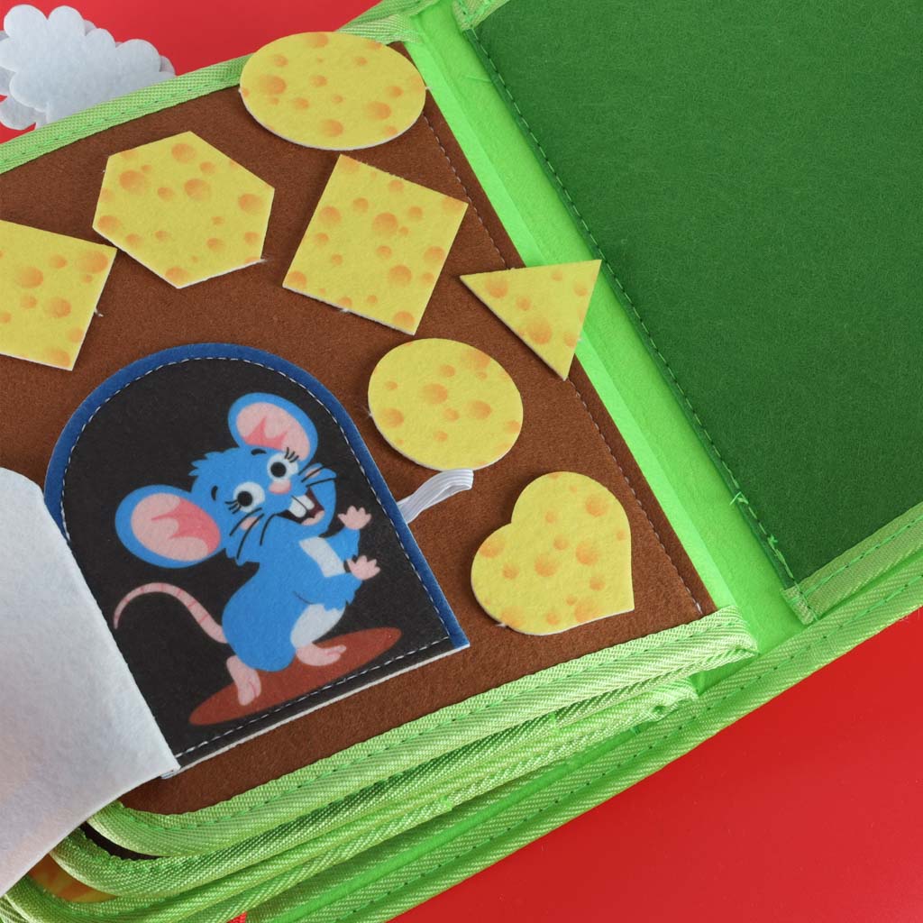 Książeczka sensoryczna edukacyjna manipulacyjna farma