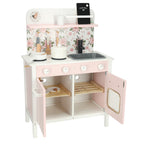 Kuchnia dla dzieci drewniana MDF LULILO FLORO akcesoria różowa 82cm