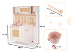 Kuchnia dla dzieci drewniana MDF retro z akcesoriami BOHO 100cm