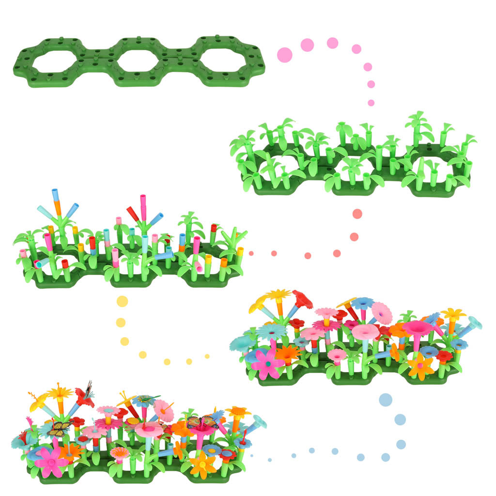 Kwiatki klocki kreatywne ogród kwiatowy 175 elementów