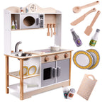 LULILO KUKETO Wooden Play Kitchen MDF with Accessories 85 cm