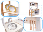 LULILO KUKETO Wooden Play Kitchen MDF with Accessories 85 cm