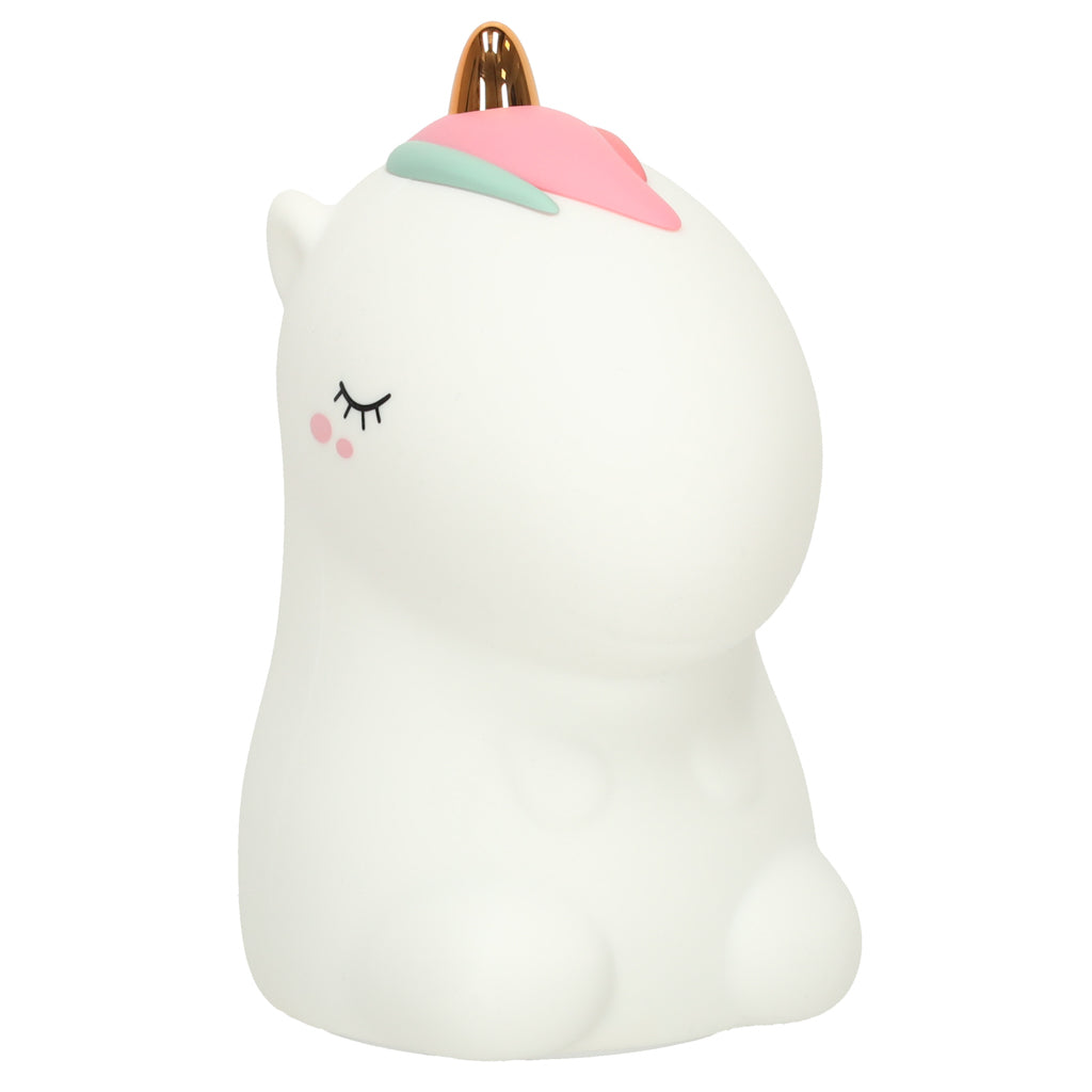 Lampka nocna dla dzieci silikonowa dotykowa miękka LED jednorożec