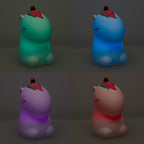 Lampka nocna dla dzieci silikonowa dotykowa miękka LED jednorożec