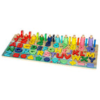 Liczydło drewniane rybki łowienie rybek alfabet cyfry