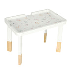 Tablica manipulacyjna LULILO LUDO stolik drewniany sensoryczny 2w1 różowy