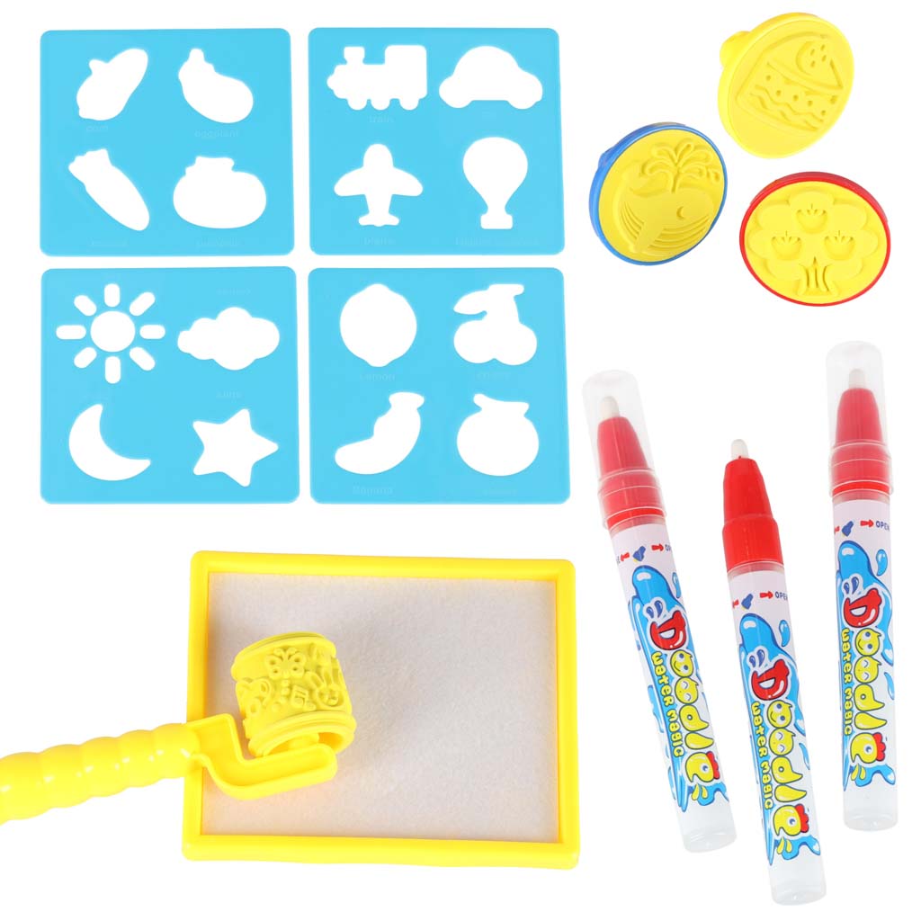 Mata wodna do malowania rysowania wodą mazaki pieczątki szablony wałek 100x80cm alfabet