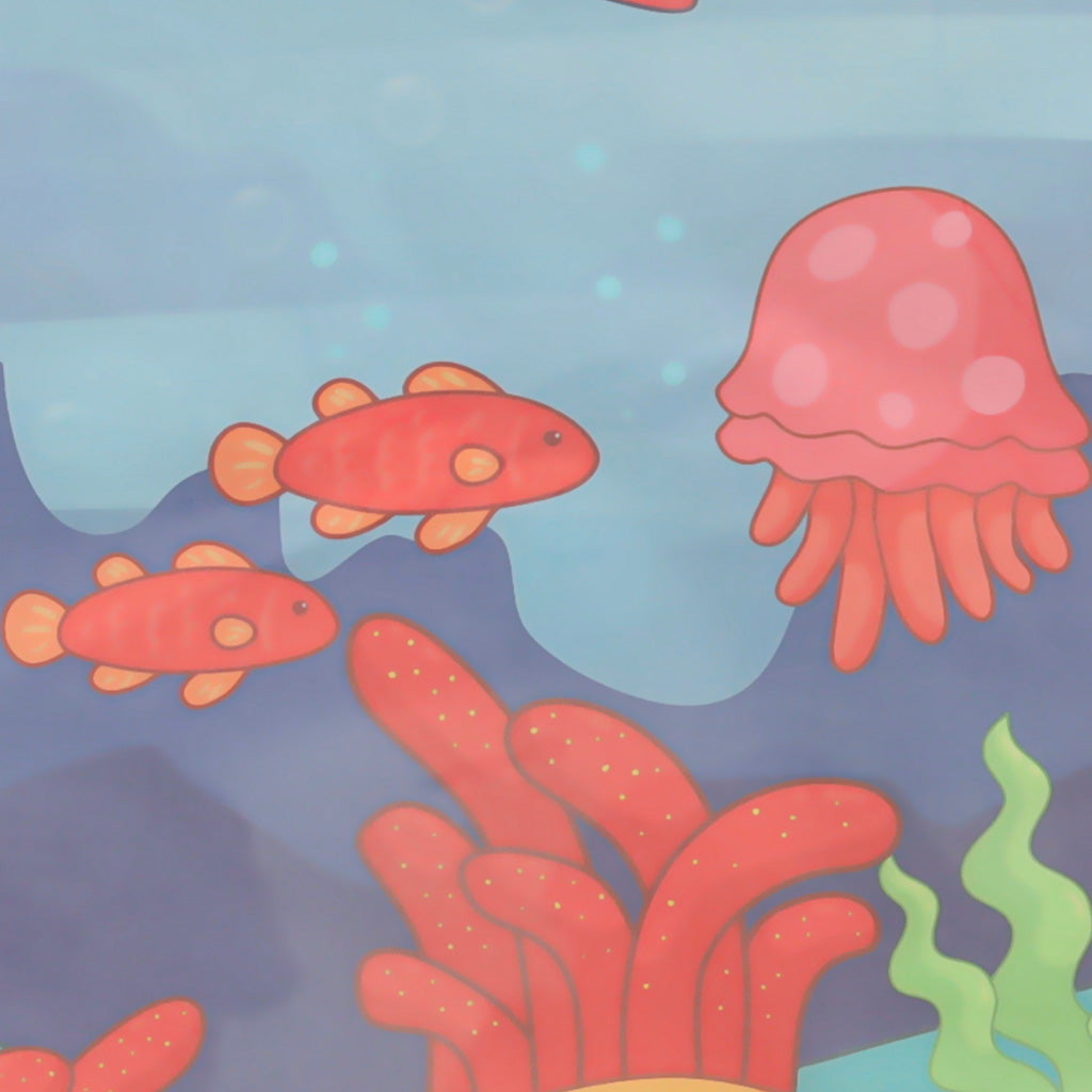 Mata wodna do malowania rysowania wodą mazaki pieczątki szablony wałek okrągła 80cm wodny świat