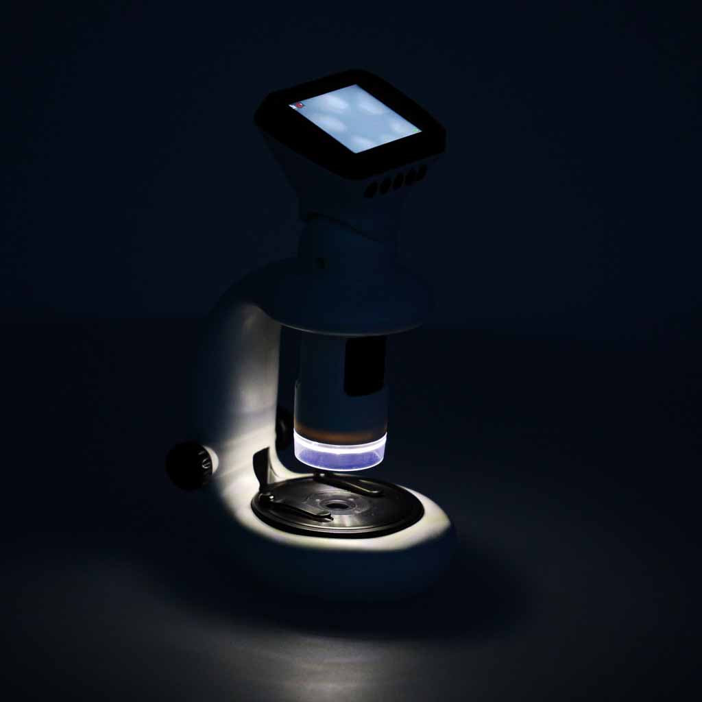 Mikroskop cyfrowy elektroniczny z podświetlanym ekranem LCD i oświetleniem LED, idealny do obserwacji z powiększeniem 1000x.