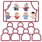 Pacynki palczatki pluszowe kukiełki na palce rodzinka teatrzyk zestaw 6 sztuk