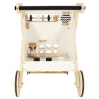 Pchacz dla dziecka chodzik drewniany tablica manipulacyjna sorter