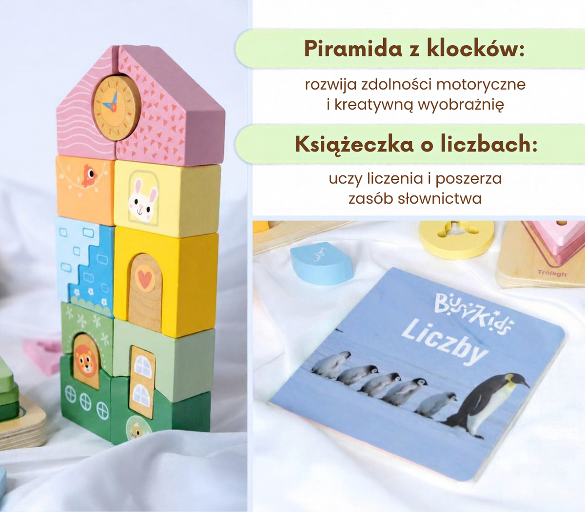 Zestaw Montessori BusyKids dla dzieci w wieku od 24 do 36 miesięcy