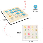 Gra planszowa memory montessori zestaw puzzle drewniane 4 karty