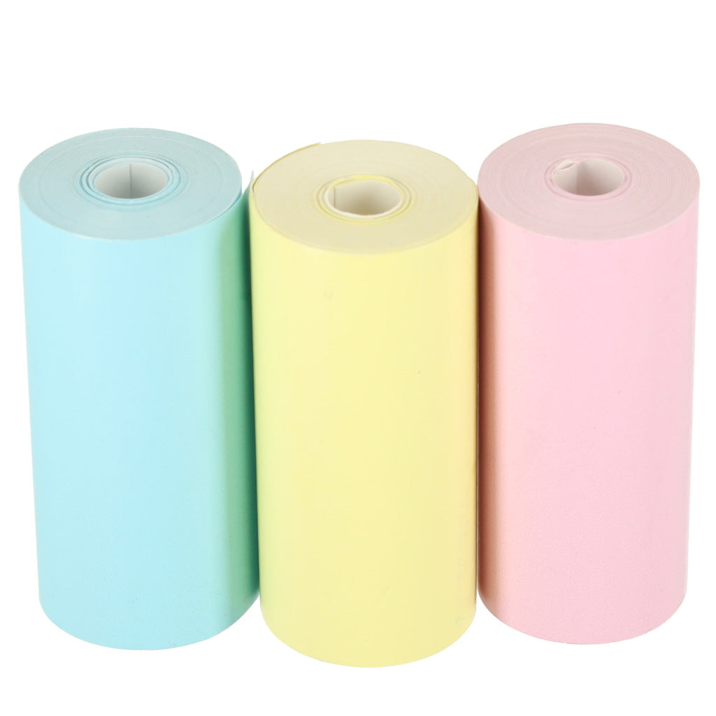 Rolki termiczne papier do drukarki aparatu 5,7cm x 3m 3 sztuki kolorowe