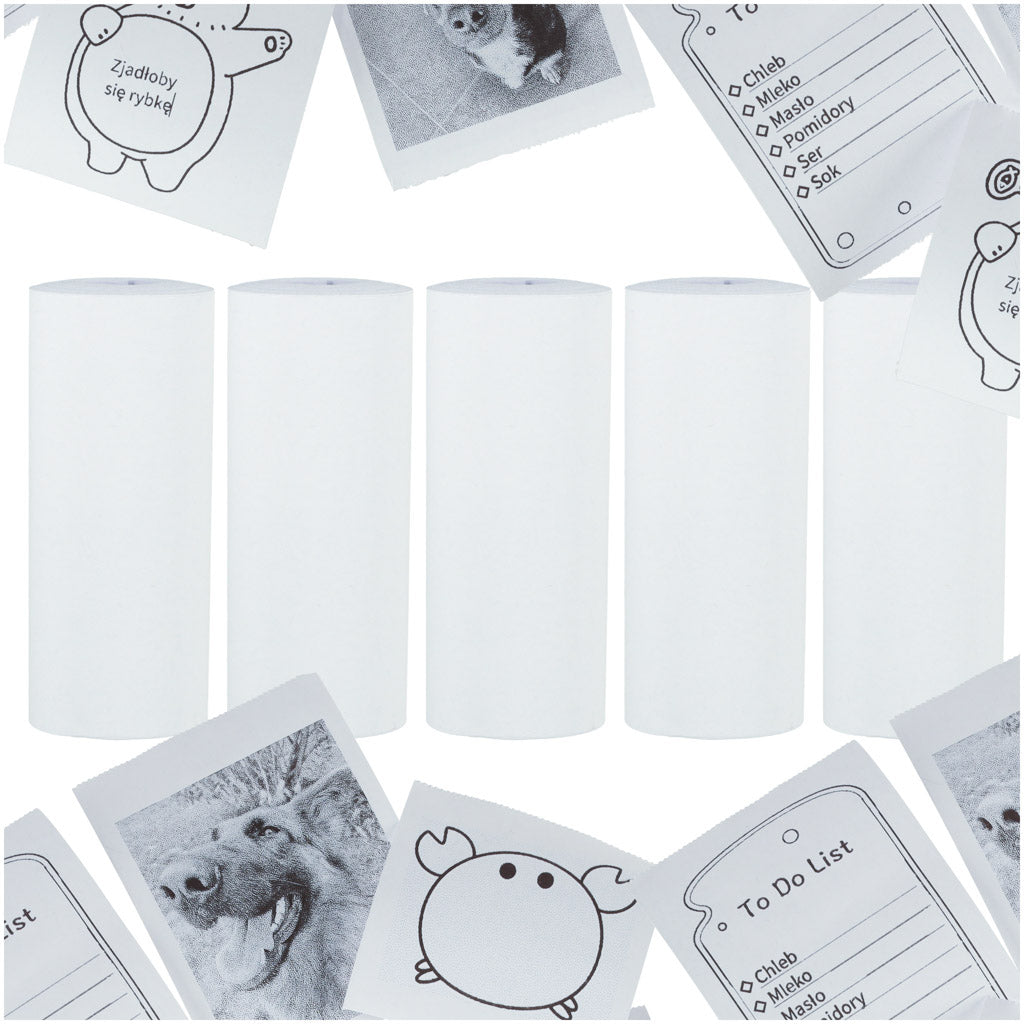 Rolki termiczne papier do drukarki aparatu natychmiastowego 5,7cm x 4,5m 5 sztuk