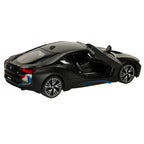 Samochód zdalnie sterowany Rastar 71010 BMW i8 1:14 otwierane drzwi czarny