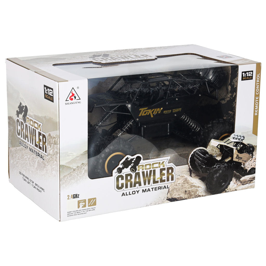 Samochód zdalnie sterowany na pilota RC Rock Crawler 1:12 4WD METAL czarny
