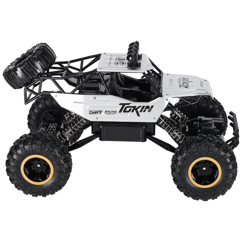 Samochód zdalnie sterowany na pilota RC Rock Crawler 1:12 4WD METAL srebrny