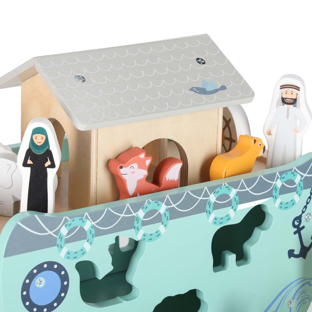 Sorter drewniany Lulilo Arka Noego statek zwierzątka 9 elementów