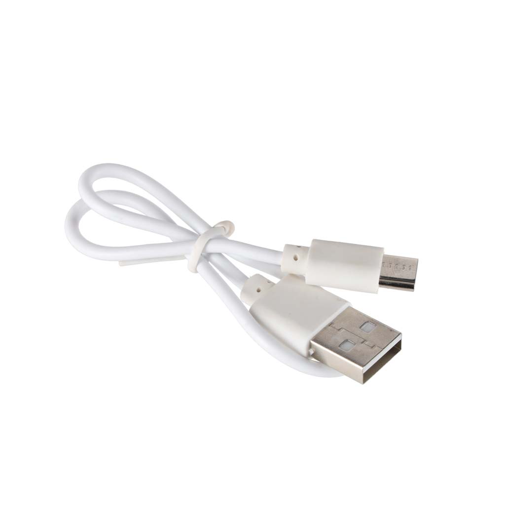 Biały kabel USB do ładowania elektronicznej gry zręcznościowej Spadające Pałeczki.