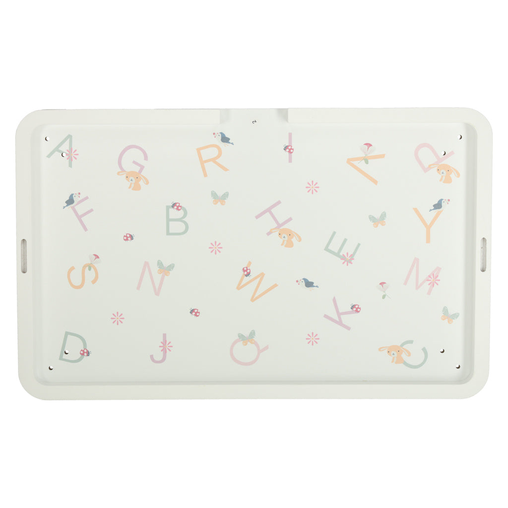 Tablica manipulacyjna LULILO LUDO stolik drewniany sensoryczny 2w1 różowy