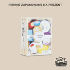 Drewniany nabiał w skrzynce: realistyczny zestaw zabawek do zabawy w sklep. Edukacyjny prezent, pięknie zapakowany.