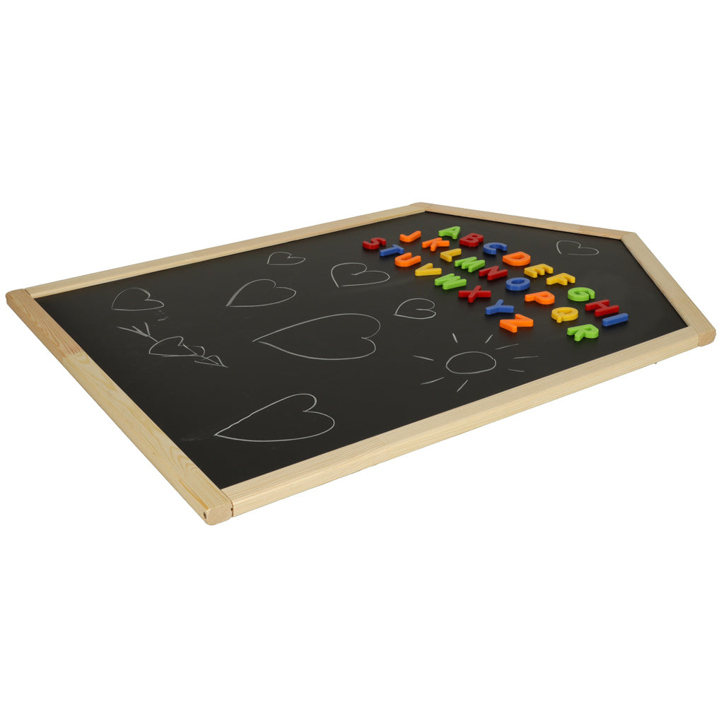 Tablica magnetyczna kredowa na ścianę drewniana domek 92cm x 62cm