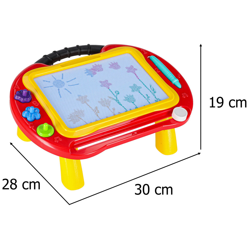 Tablica magnetyczna edukacyjna znikopis stolik do rysowania stempelki