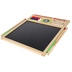 Tablica magnetyczna kredowa dwustronna drewniana zegar 42x32,5cm