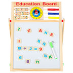 Tablica magnetyczna kredowa dwustronna drewniana zegar 42x32,5cm