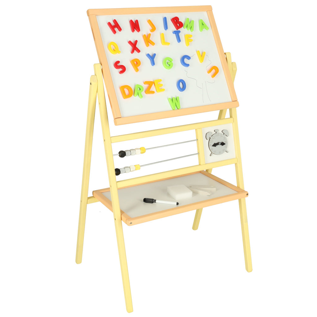 Tablica magnetyczna kredowa drewniana liczydło literki 30x56x90cm