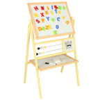 Tablica magnetyczna kredowa drewniana liczydło literki 30x56x90cm