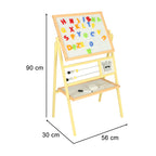 Tablica magnetyczna kredowa drewniana liczydło literki 30x56x90cm