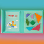 Tangram książeczka magnetyczna układanka montessori klocki gra logiczna 3D