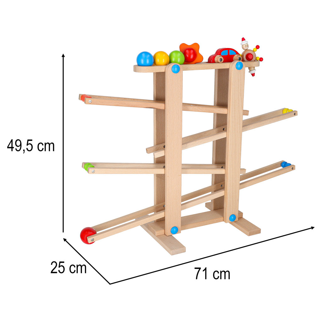 Tor kulkowy drewniany kulodrom montessori XXL