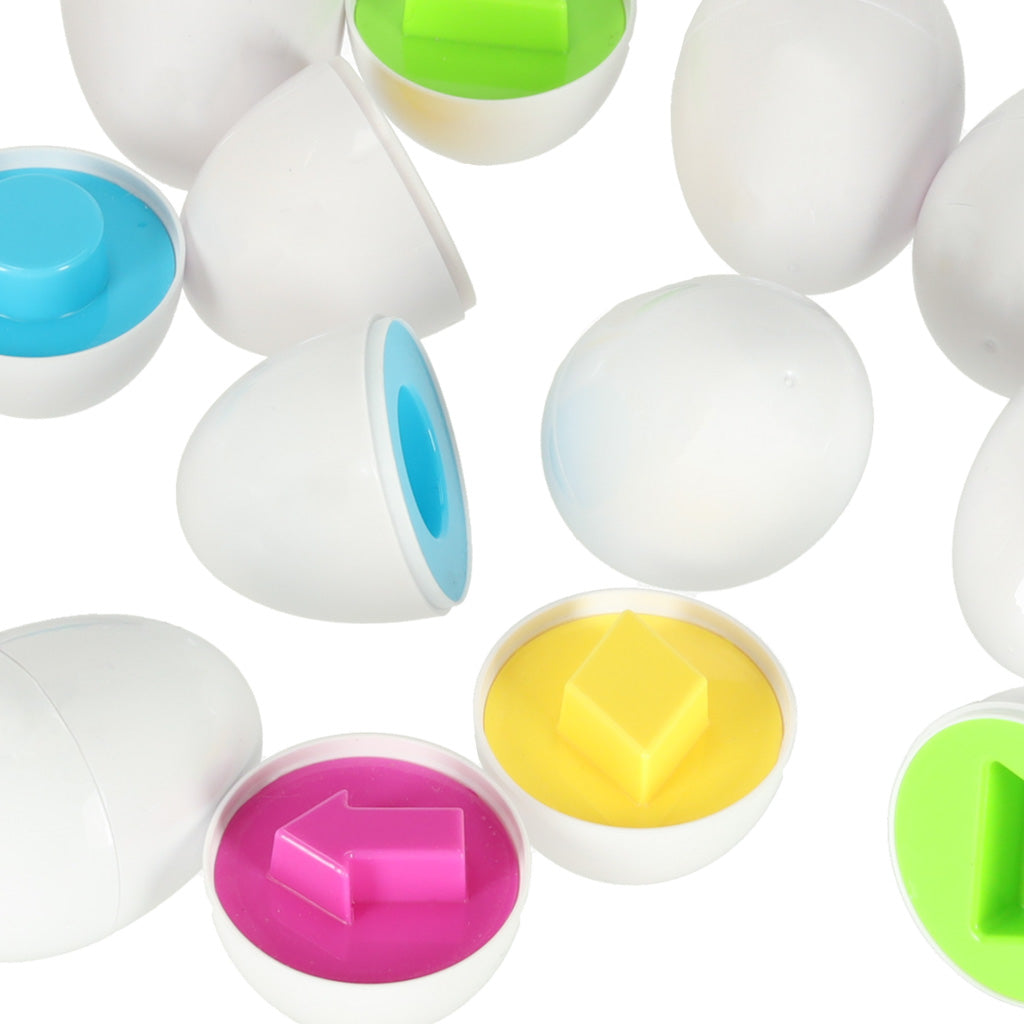 Układanka edukacyjna sorter dopasuj kształty jajka 12 szt. kura