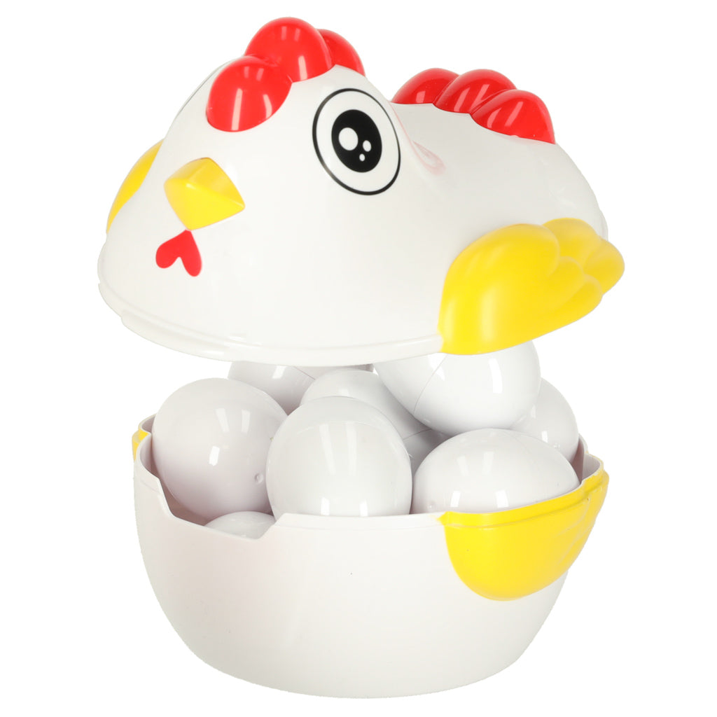 Układanka edukacyjna sorter dopasuj kształty jajka 12 szt. kura