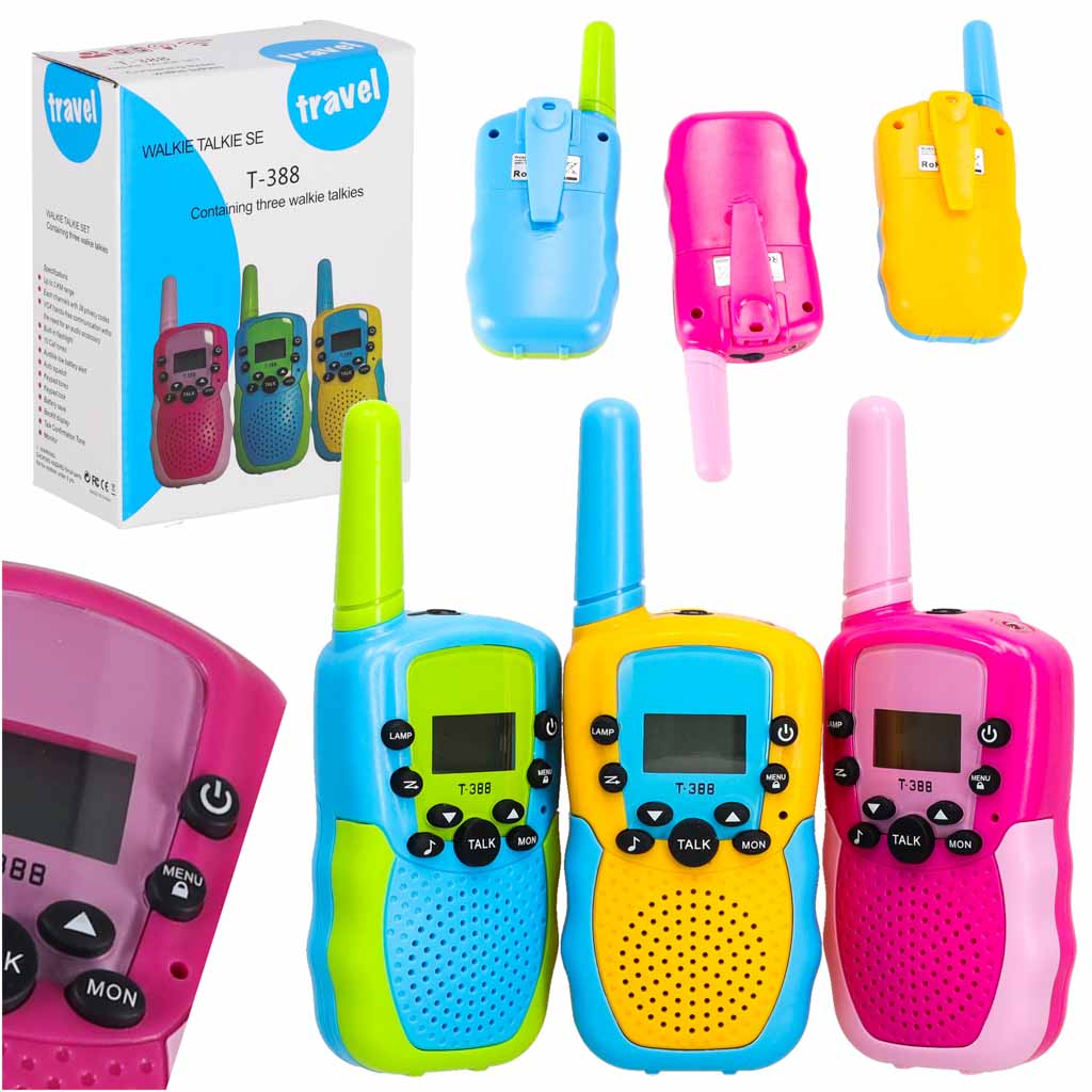 Walkie talkie krótkofalówka dla dzieci zestaw 3 sztuki