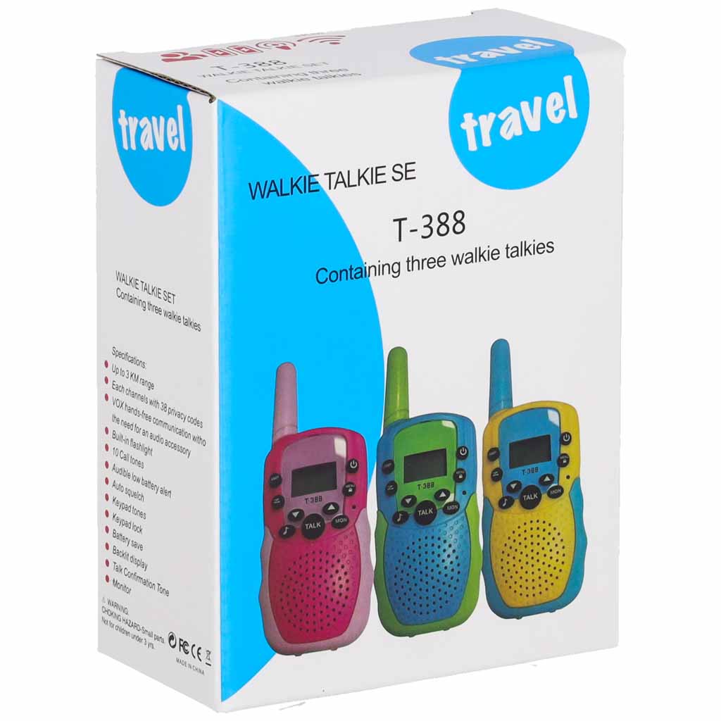 Walkie talkie krótkofalówka dla dzieci zestaw 3 sztuki