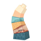 Wieża edukacyjna klocki sensoryczne piramida układanka Montessori