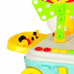 Wkrętarka wiertarka śrubki klocki konstrukcyjne zestaw majsterkowicza walizka 258 elementów