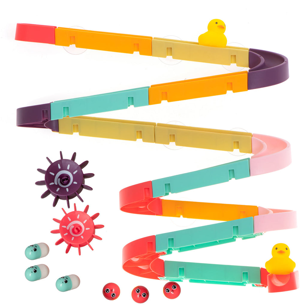 Zabawka do kąpieli zjeżdzalnia tor wodny + akcesoria