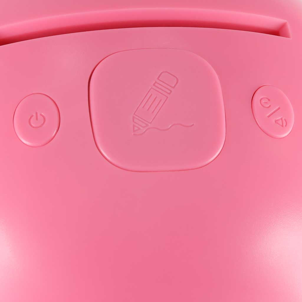 Zabawka interaktywna edukacyjna robot nauka rysowania fiszki mazaki różowy