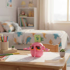 Zabawka interaktywna edukacyjna robot nauka rysowania fiszki mazaki różowy