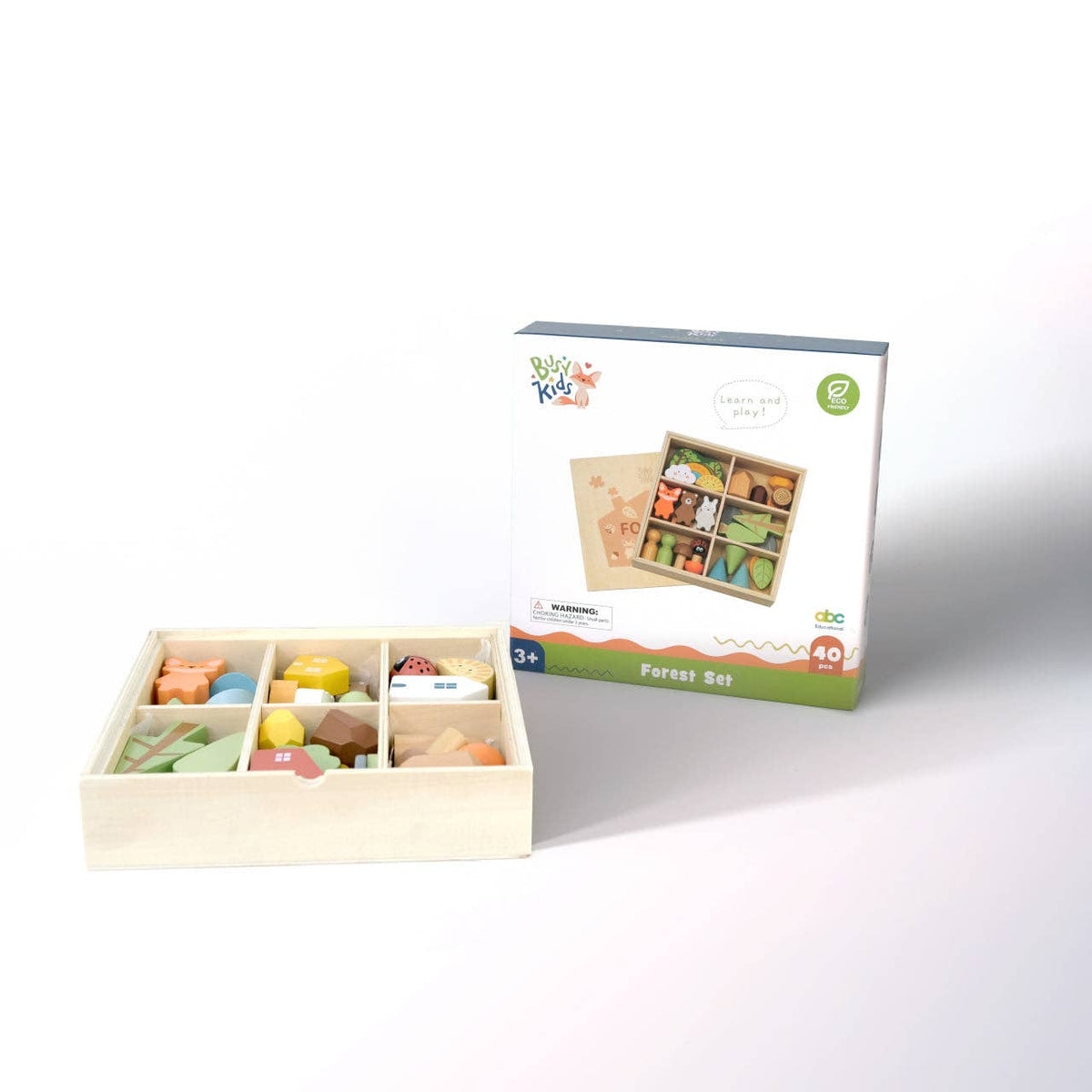 Montessori zestaw drewnianych figurek „Zestaw leśny”