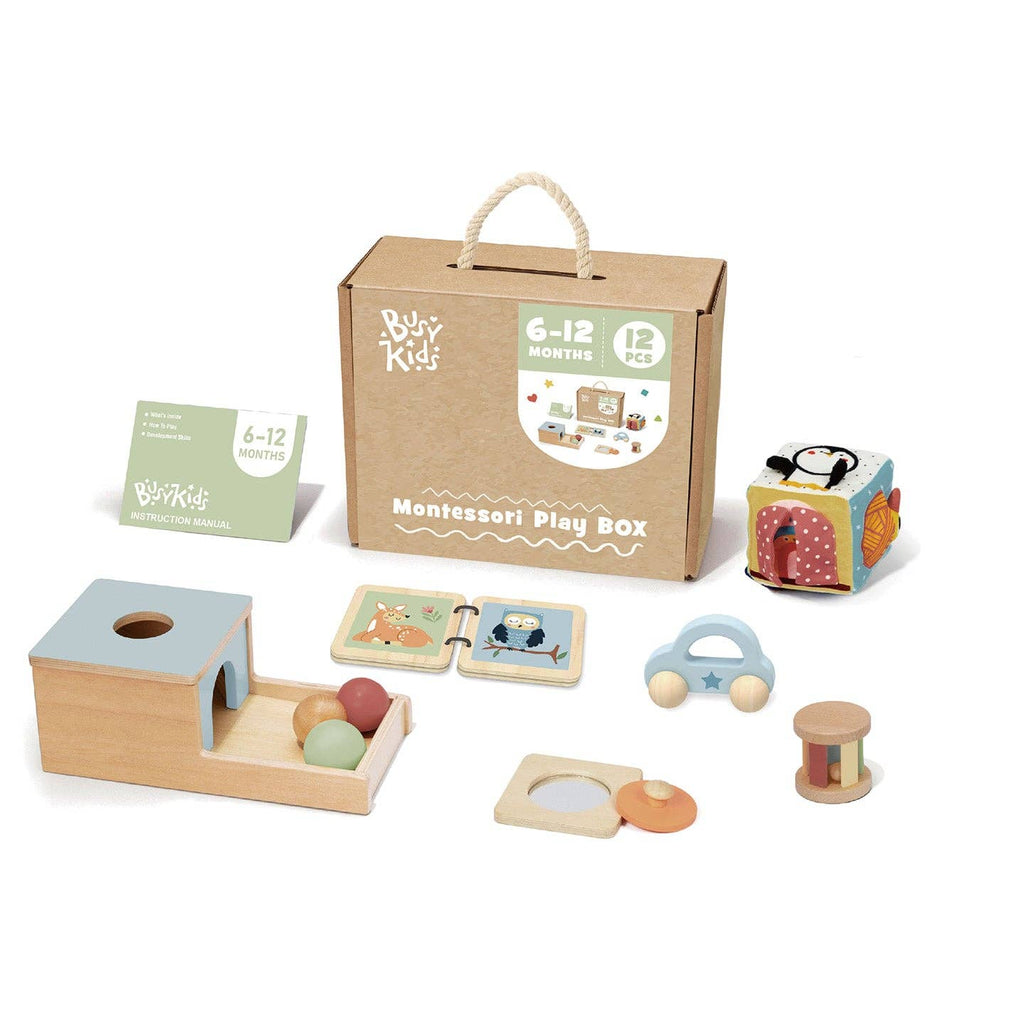 Zestaw Montessori BusyKids dla dzieci w wieku od 6 do 12 miesięcy