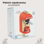 Elegancko zapakowany drewniany ekspres do kawy Honeybake Le Toy Van dla dzieci – idealny prezent dla małych baristów.
