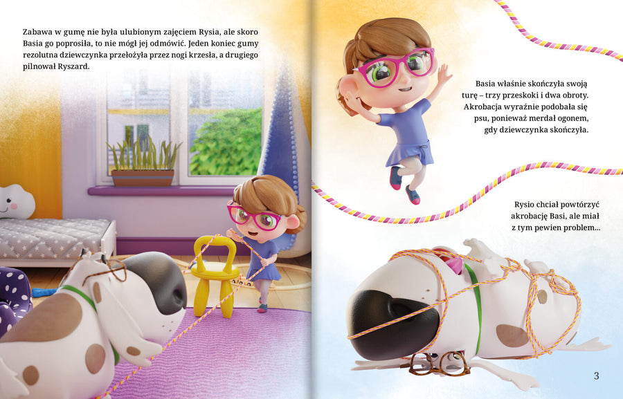 Inside spread of “Detektyw Basia i dziadek bez orzechów”